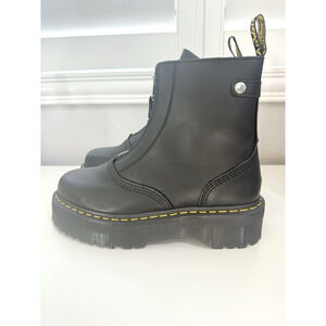 Dr. Martens Jetta Zip Platform Boots, Chunky Black Sendal Leather, W10/M9, RARE